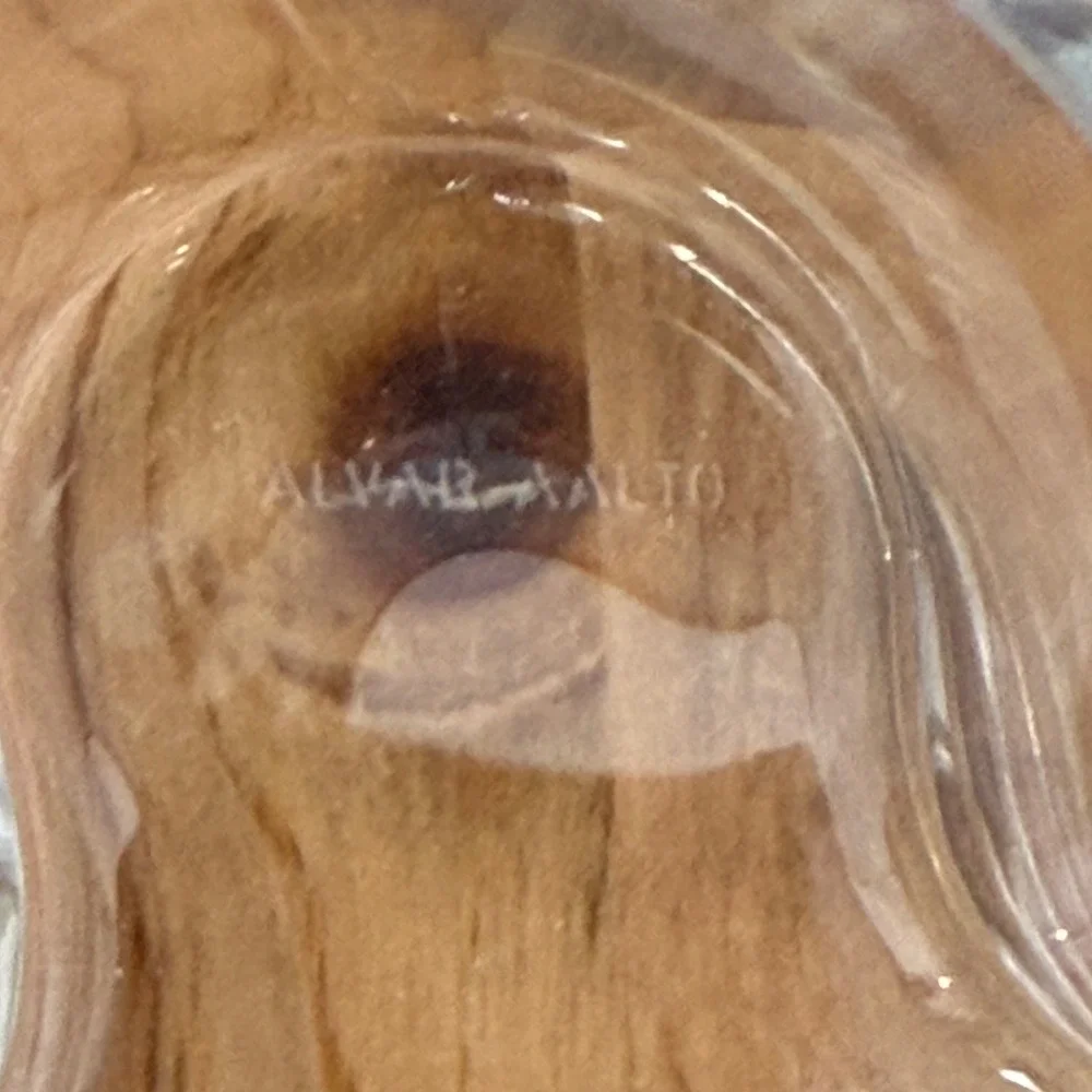 Iittala Alvar Aalto Clear Glass Savoy Vase Mid-Century Modern Finnish Art Glass